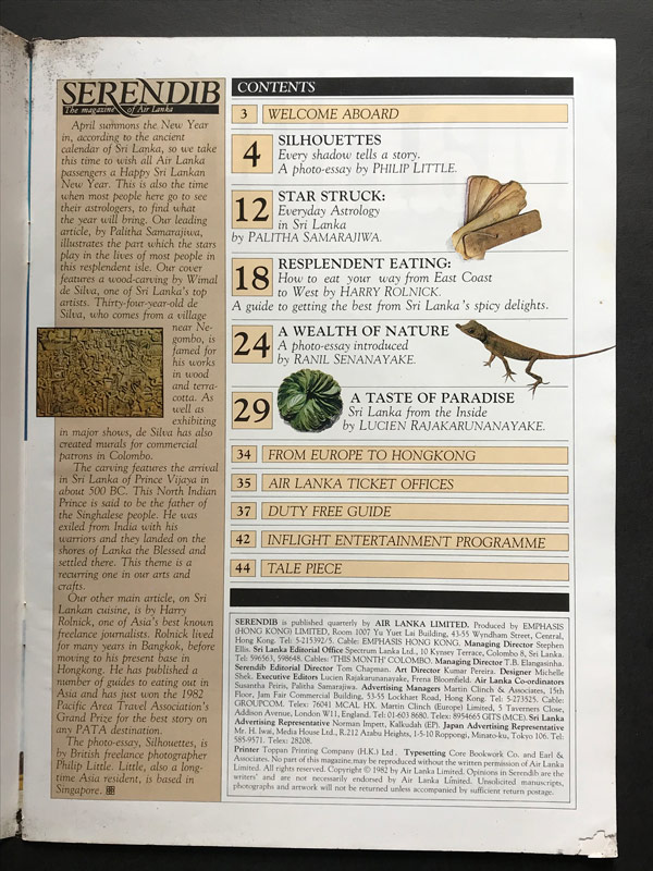 Air Lanka Serendib Magazine