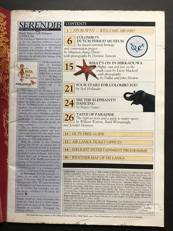 Air Lanka Serendib Magazine