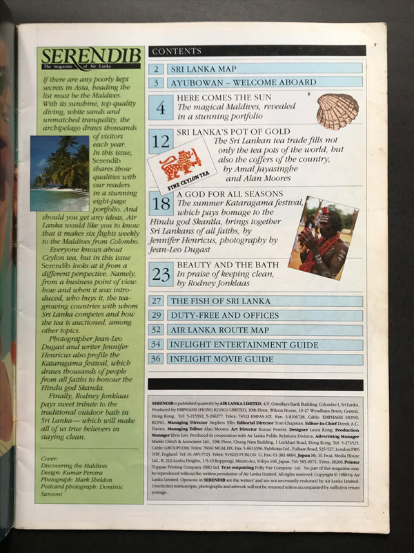 Air Lanka Serendib Magazine