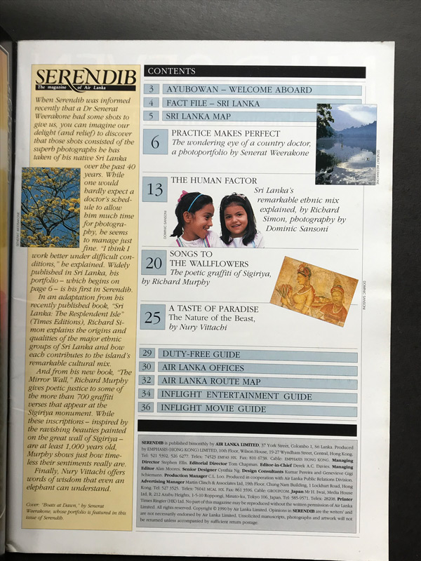 Air Lanka Serendib Magazine