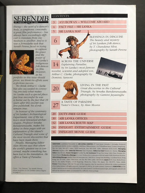 Air Lanka Serendib Magazine