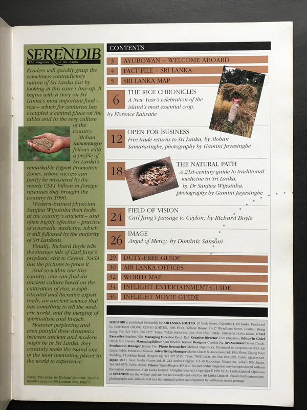 Air Lanka Serendib Magazine