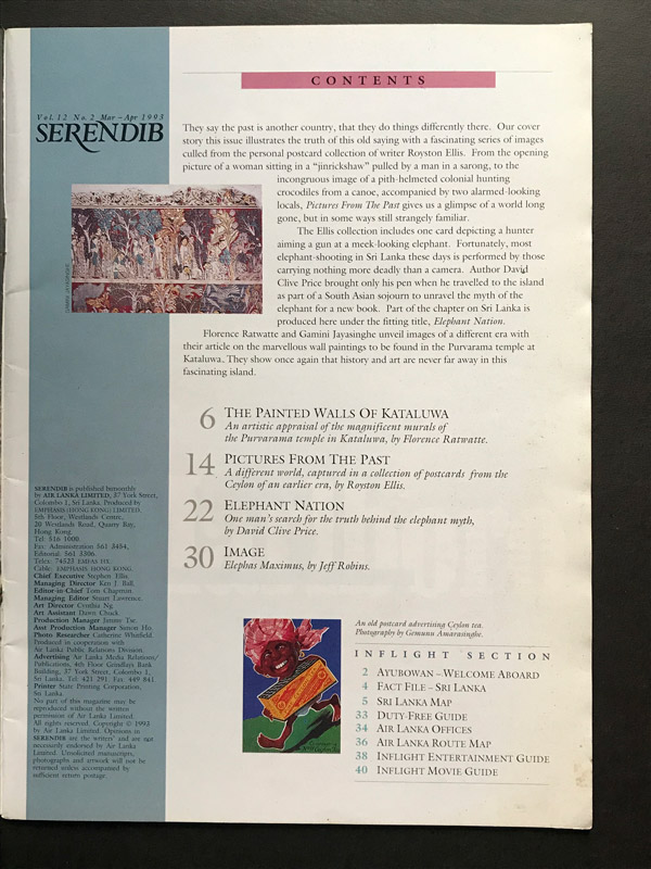 Air Lanka Serendib Magazine