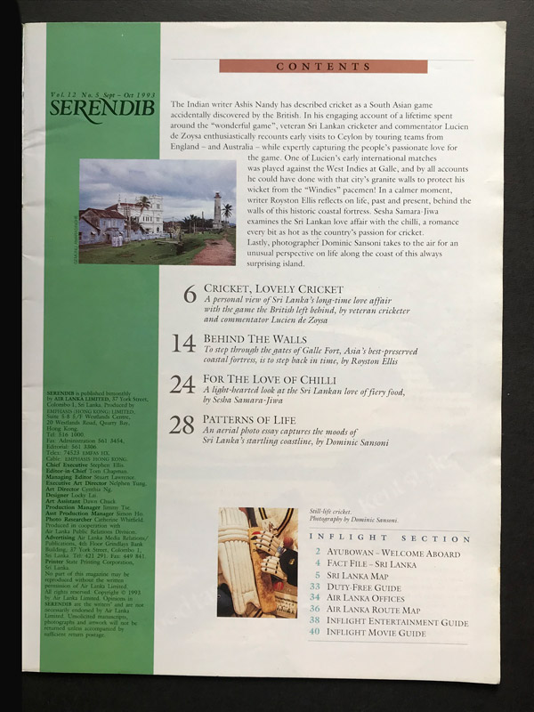Air Lanka Serendib Magazine