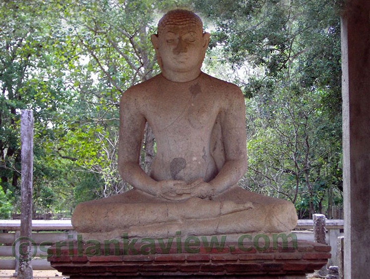 Seated Samadhi Buddha Statue of Anuradhapura  in veerasana and  dhyana mudra