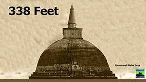 Ruwanwelisaya Stupa height is 338 feet (103 meters) 