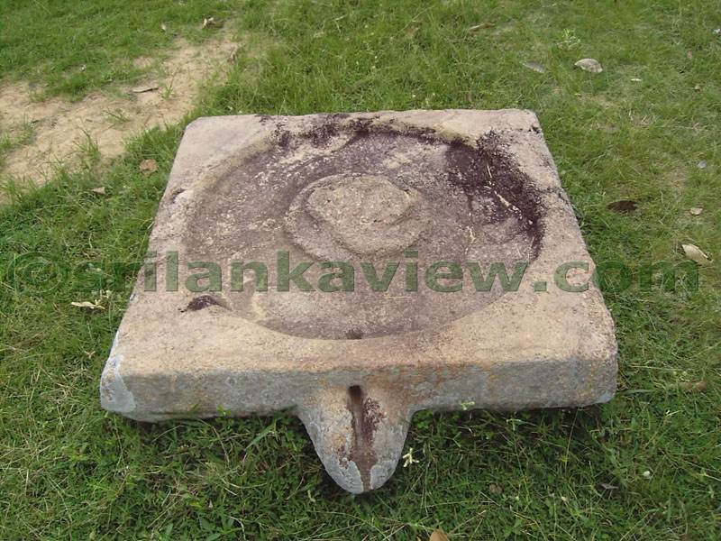 Water Sprout for wetting Flowers offered to Lord Buddha at Bodhigara site. Notice the Naga emblem or the Hooded Cobra figure.Hattikuchchi Viharaya