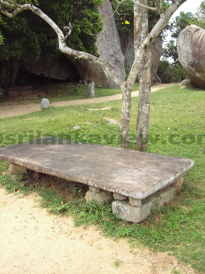 Stone slab found at the building site.Hattikuchchi Viharaya