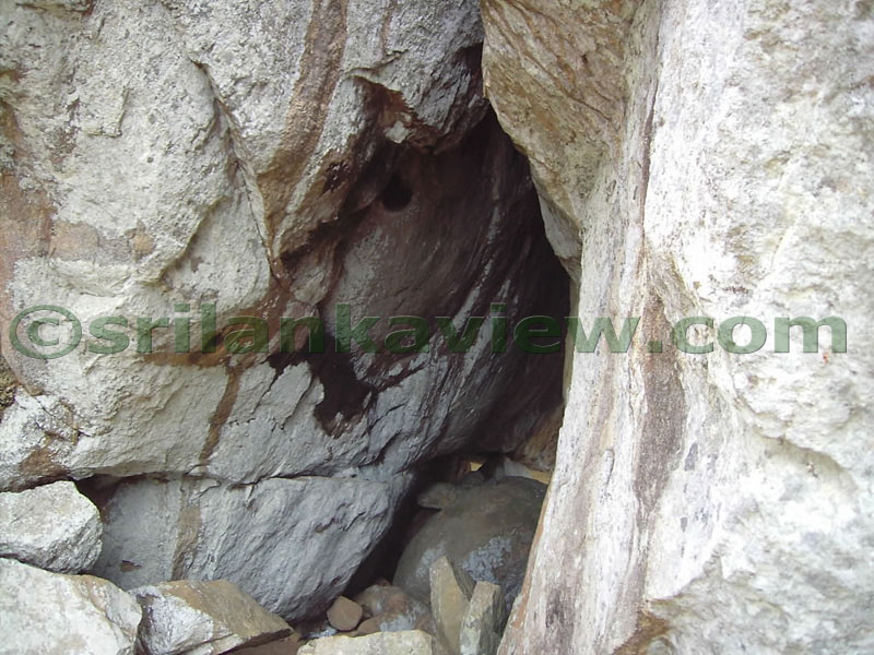 Cave between rocks.,Hattikuchchi Temple
