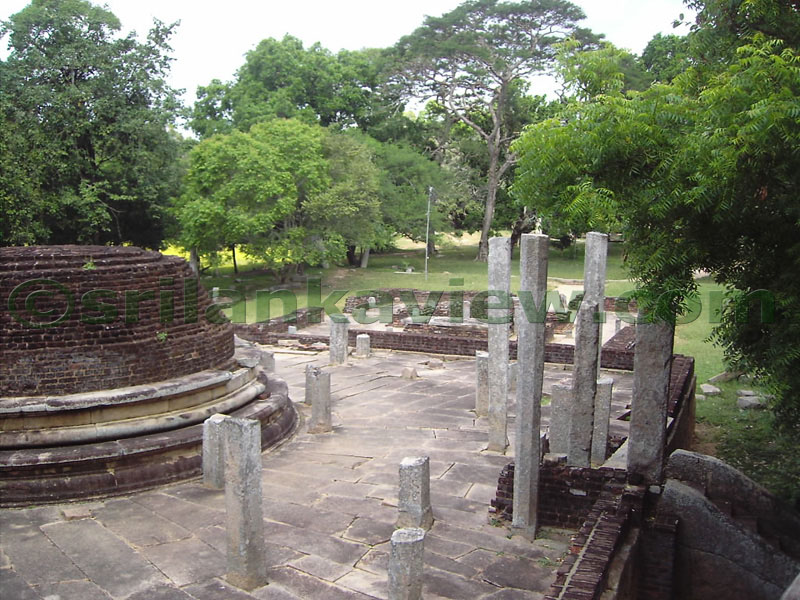 Stone pillars at Vatadagaya maluwa.