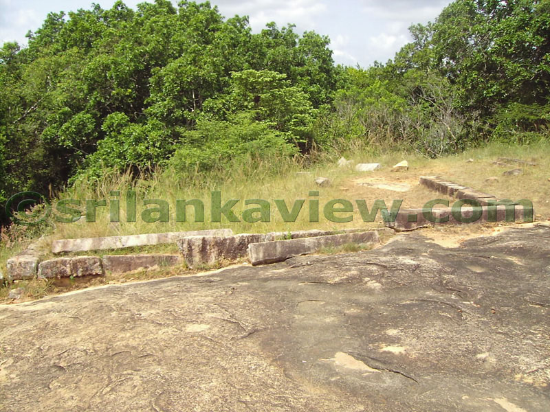 A view of the mid height level of the rock