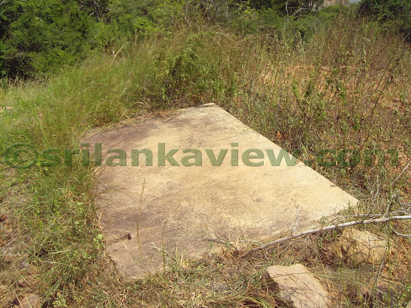 Stone Slab lying on the rock top.