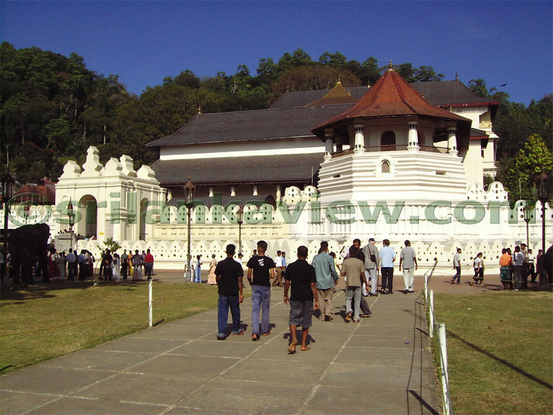 The Temple of the Tooth Relic of the Lord Buddha is famously called by all sriLankans as the "Dalada Maligawa".This is the front yard of the Temple's main entrance