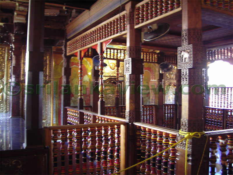 The Upper floor of the Main Temple where the Tooth relic of the Lord Buddha is safely kept.