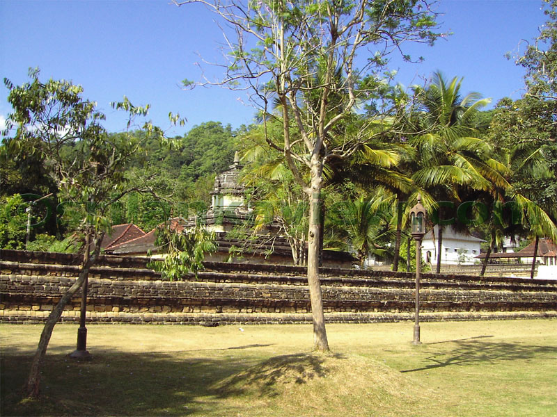 Section of Natha Temple premises as seen from the front court yard of the Temple of the Tooth Relic.