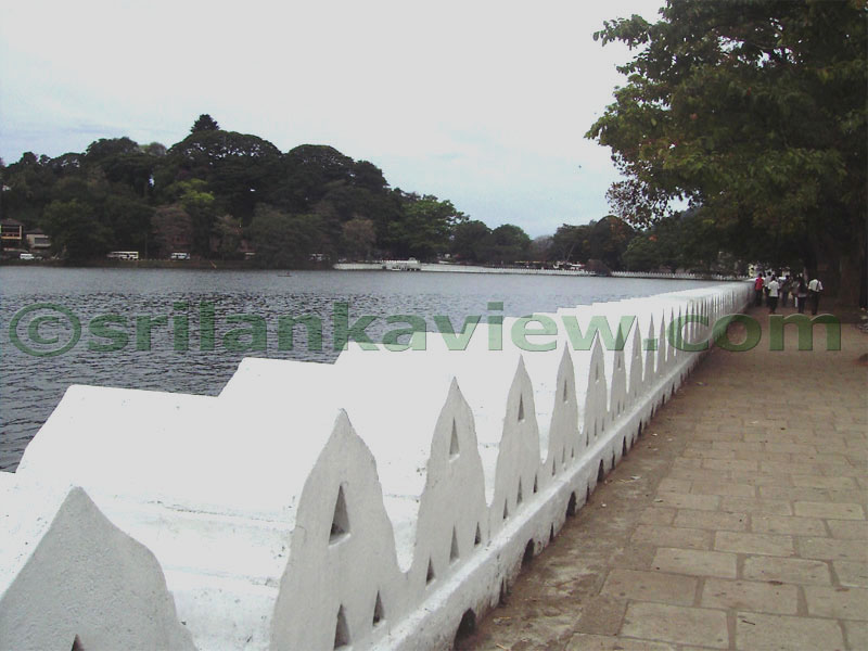 The Walkway which is part of the retaining wall- near Temple of the Tooth-front court yard.