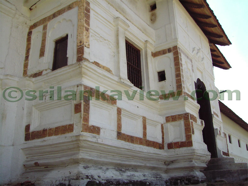 Kandyan Architectural design of buildings can be visualized from this. Main Entrance area.