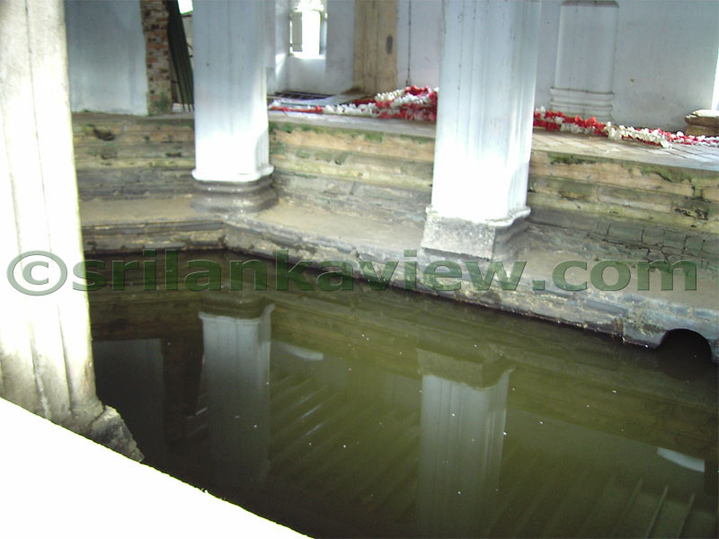 The inside of the Bathing Pavillion used during the King's rule.Kandy