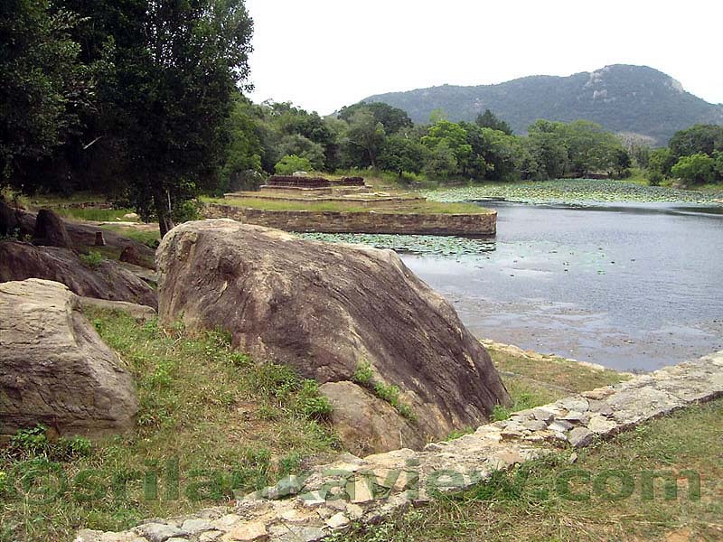 Kaludiya Pokuna and the surroundings, view from the dageba terrace