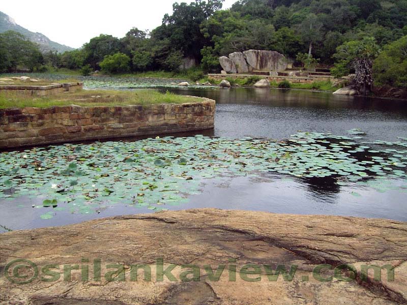Kaludiya Pokuna and the surroundings, Remains of Monastic complex made by the pool.