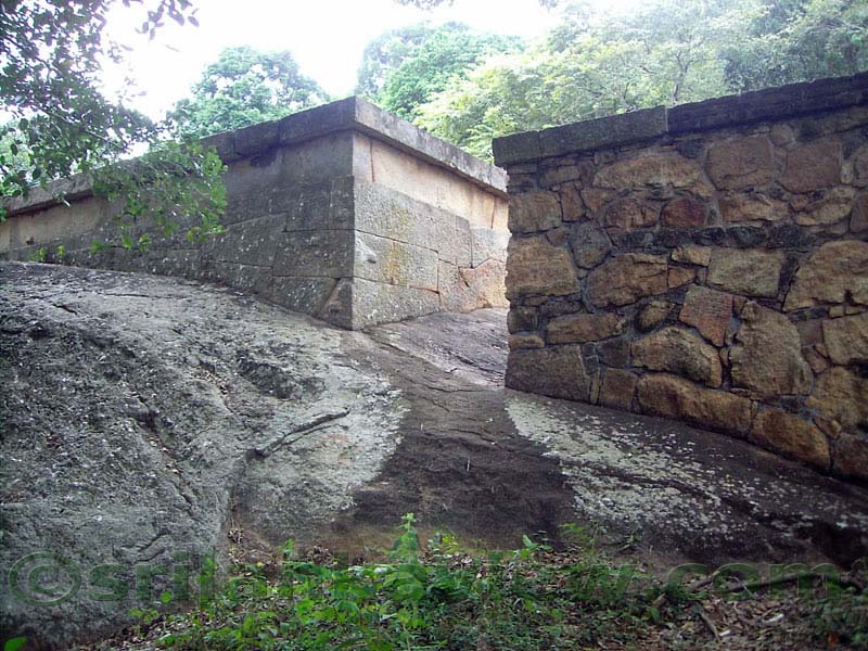 Stone foundations costructed for Monastic complex buildings