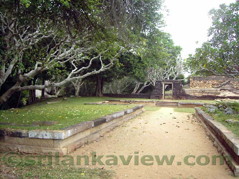 An inside view of kaludiya Pokuna monastic complex,Kalu Diya Pokuna