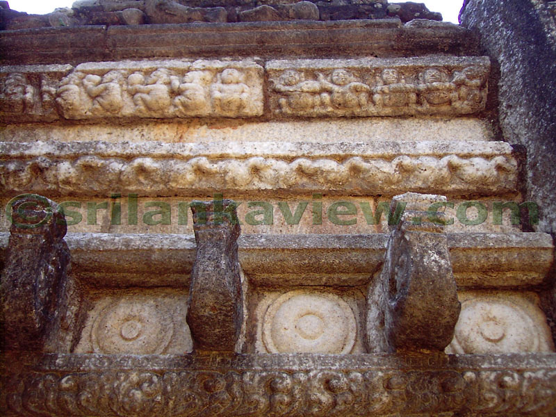 Gana or dwaf figures at a Vahalkada, Kantaka Chetiya