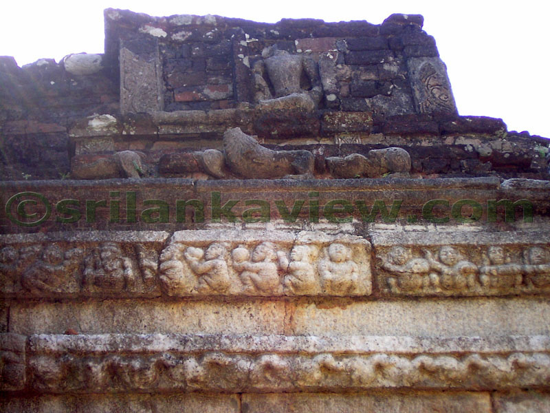 Gana or dwaf figures at a Vahalkada, Kantaka ChetiyaKantaka Chetiya