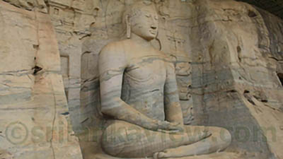 Gal Viharaya seated buddha statue -1