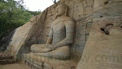 Gal Viharaya seated buddha statue -2