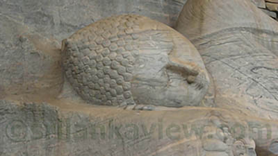 Gal Viharaya parinirvana (reclined) buddha statue