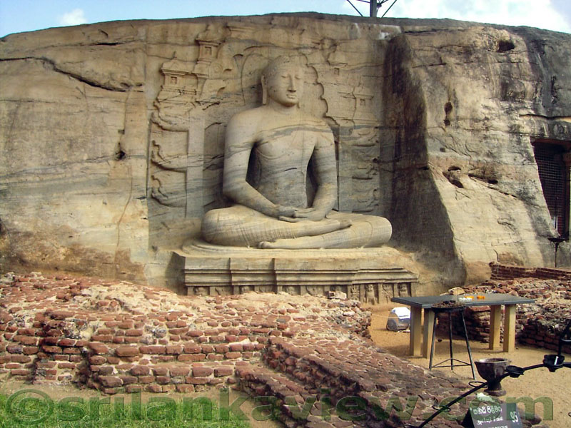 The Seated Buddha Statue of Gal Viharaya, Polonnaruwa.