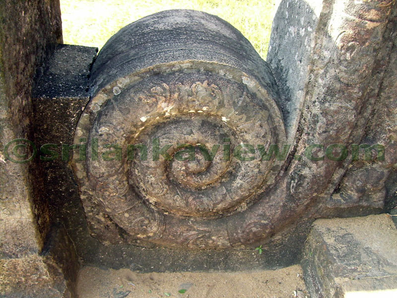 Design appearing on a balustrade.