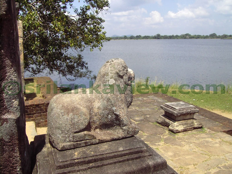Parakrama Samudra and Entrance area of Nissankamalla Council Chamber,Polonnaruwa