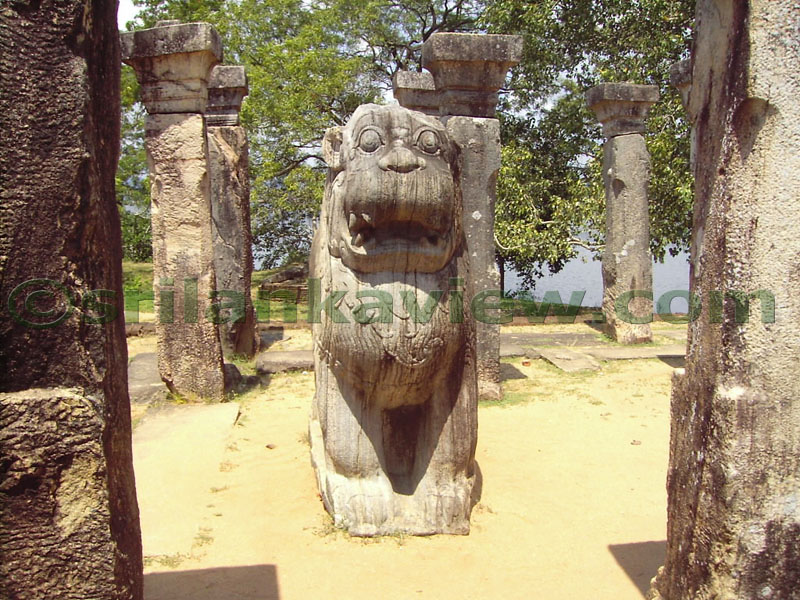 Front View of Lion Throne,