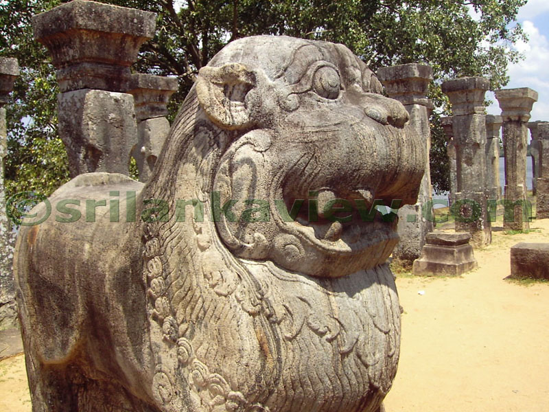 The Lion Throne where the King was seated.