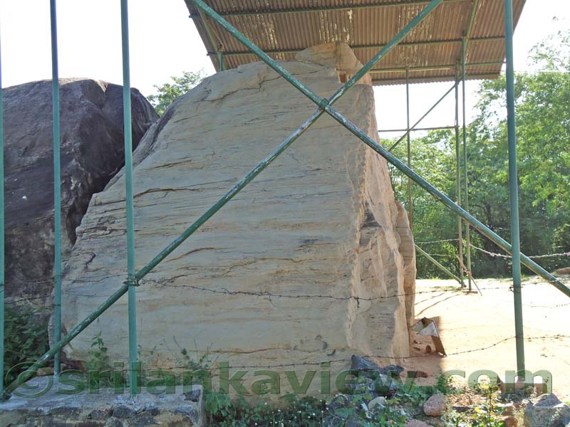 The Rock boulder in which the statue was sculptured.
