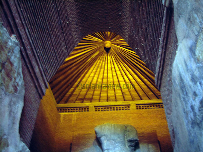 The modern roof erected to protect the Image House, 