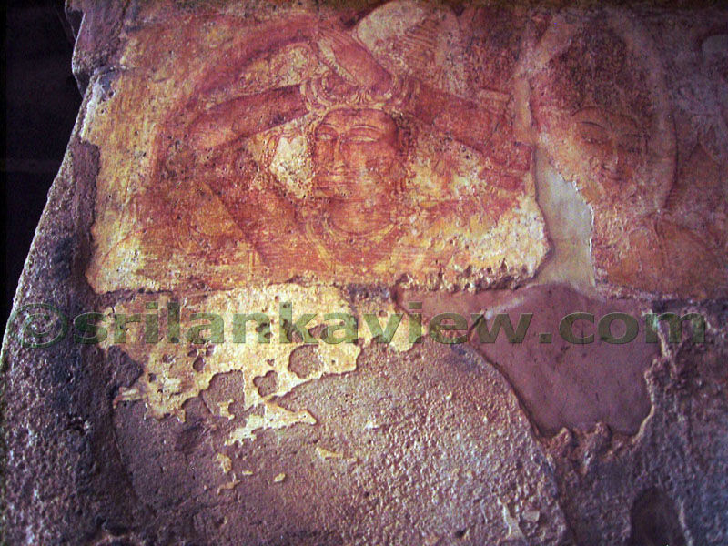 Devas in Wall paintings in Namaskara posture.