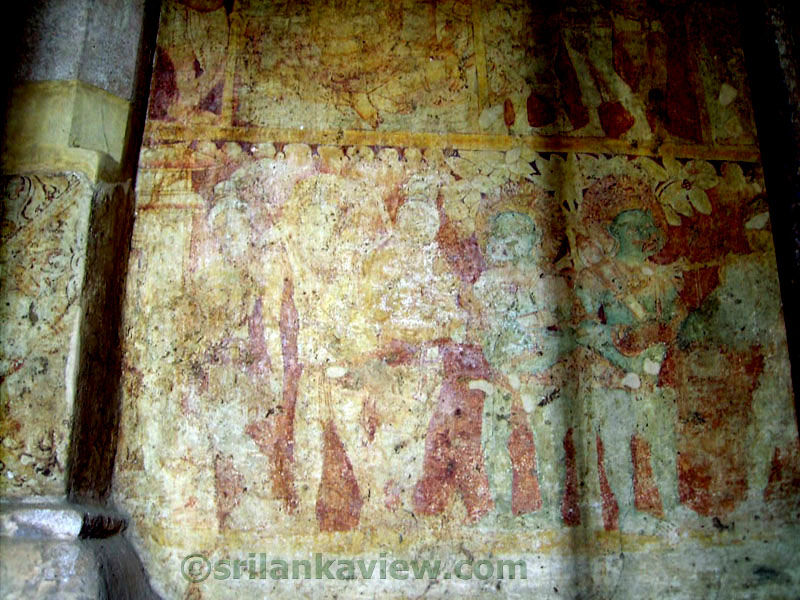 Wall Paintings which depicts Jataka Stories.