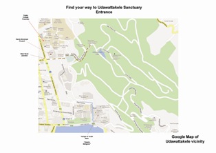 Google map-Udawattakele