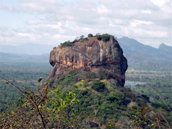 Sigiriya Rock seen from Pidurangala