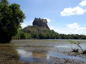 Sigiriya Rock view from Sigiri Wewa area