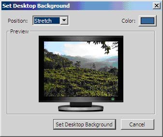 Set Desktop Background dialog box