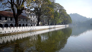 Kandy Lake Decorative Wall at Queen's Hotel front