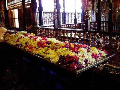Flowers offered to the Tooth Relic of Buddha-Temple of the Tooth Relic