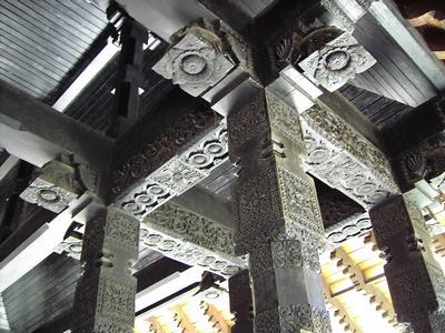 Popularly called as Magul Maduwa by the Sinhalese for the Audience Hall.These carvings on wood are very much of the Kandyan architectural style.
