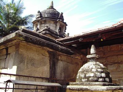  The 14th Century stone structure at Natha Temple, Kandy.The  Gedige architectural style as called by the Sinhalese