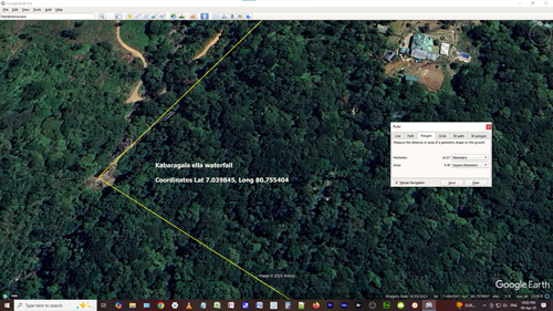 MandaramNuwara Kabaragala-ella-Waterfall co-ordinates 