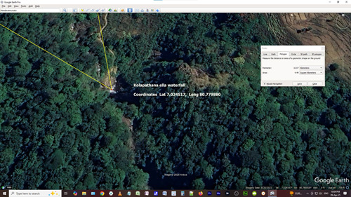 MandaramNuwara Kolapathana-ella-Waterfall co-ordinates 